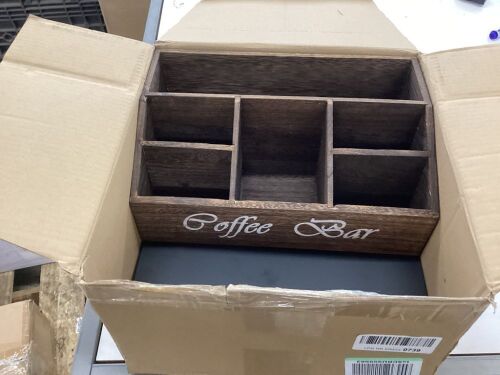 Wooden Coffee Station Organizer  - Lot 215