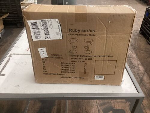 Ruby Series Swivel Adjustable Bar Stool  - Lot 643
