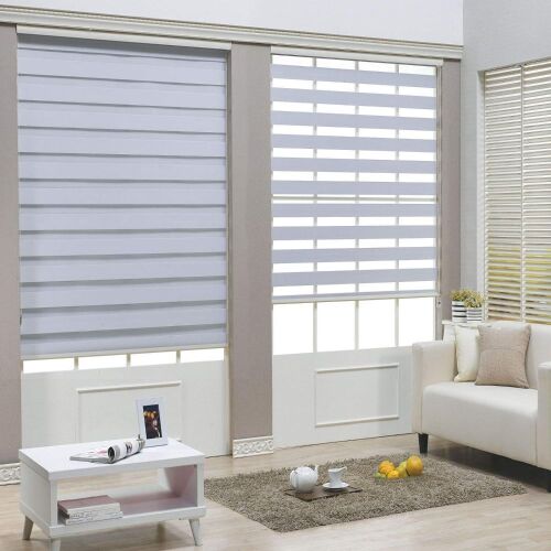 Zebra Roller Blinds White 72" x 72"  - Lot 680