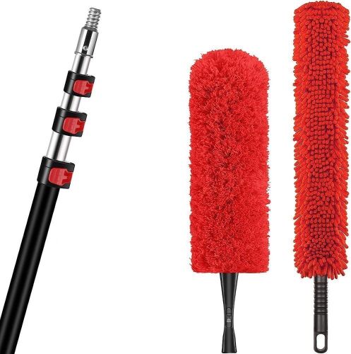 30 Foot High Reach Dusting Kit with Telescopic Extension Pole  - Lot 755