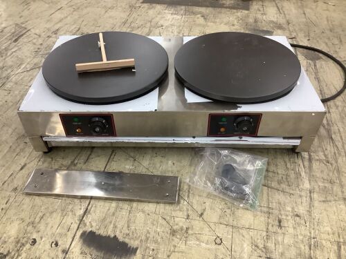Double Hotplate Non Stick Electric Crepe Maker - Lot 173