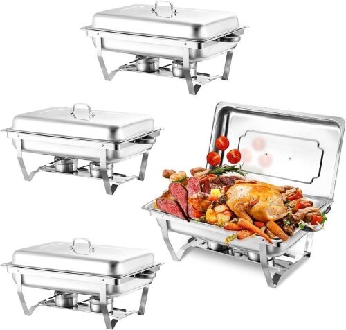 11L Chafing Dish, Set of 4 - Missing Sterno Cups - Lot 174