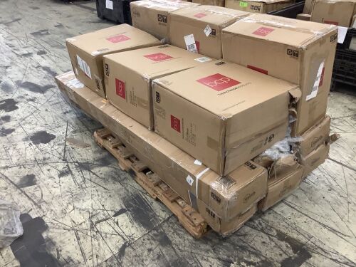 Lot of (6) Cantilever Patio Umbrellas & (6) Bases - Uninspected - Lot 197
