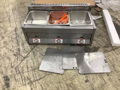 Gas Stainless Steel Countertop Deep Fryer - For Parts or Repair  - Lot 702