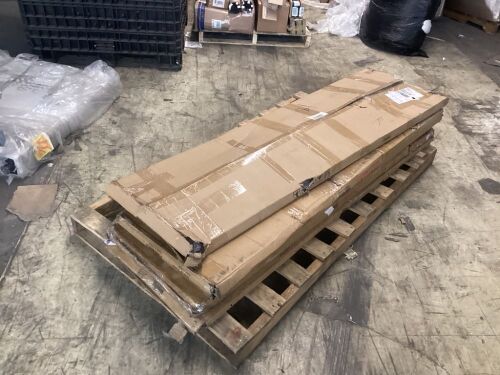 Lot of (4) Bonnlo 6' x 2' Wire Grid Panel Tower with T-Base, 2 Pack - Uninspected - Lot 575