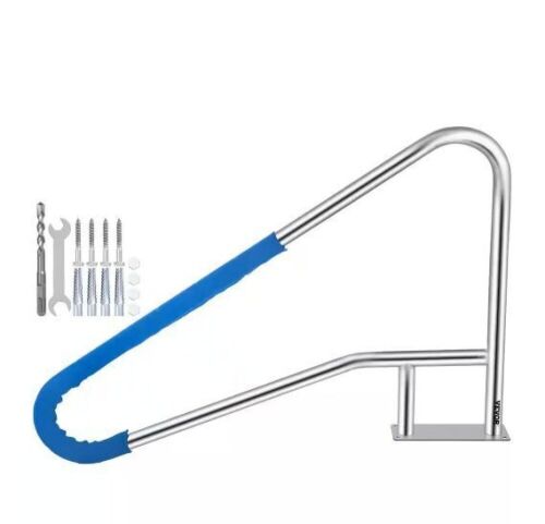 VEVOR 54 in. x 36 in. Stainless Steel 250 lb. Load Capacity Silver Rustproof Pool Handrail for Above Ground Pool - Lot 579