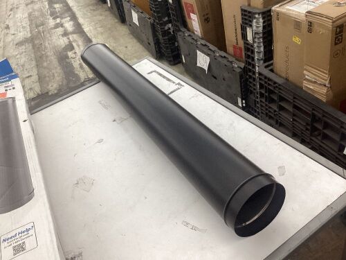 DuraVent DuraBlack 6 in. x 48 in. Single-Wall Chimney Stove Pipe - One End Warped - Lot 571