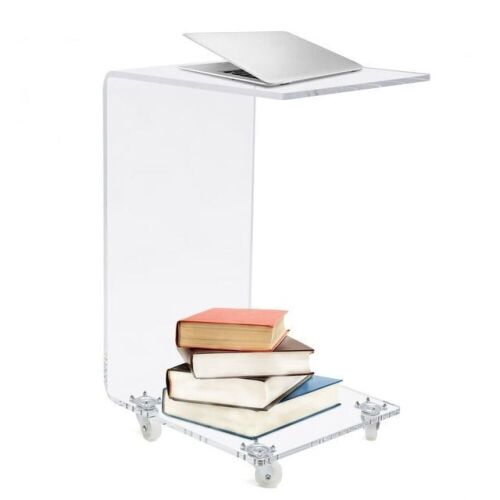 MIDUO Modern C-Shape Side Table with Rollers  - Lot 259
