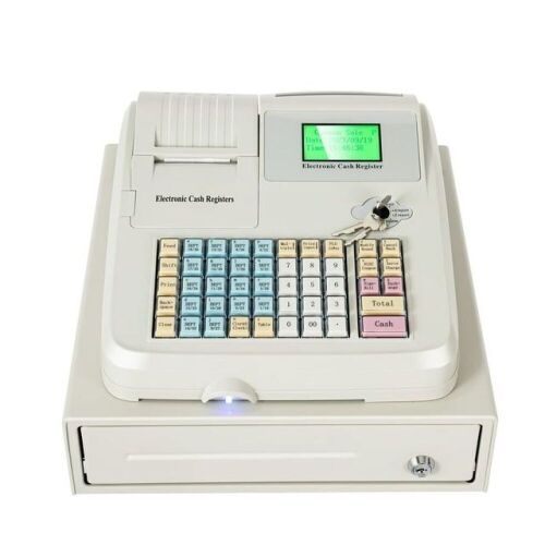 Electronic Cash Register POS Syetem 48 Keys 8 Digital LED Display w/Drawer - Lot 265