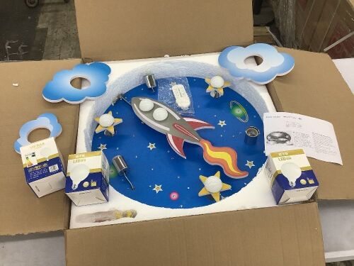 23.6" LED Flush Mount Rocket Ceiling Light  - Lot 269