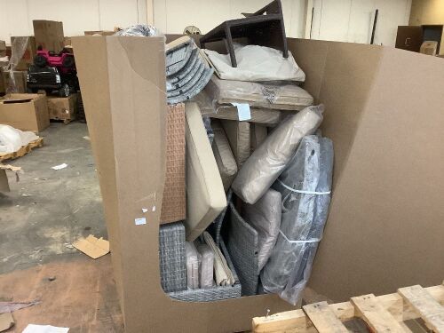 Pallet of BCP Wicker Patio Furniture Parts  - Lot 386