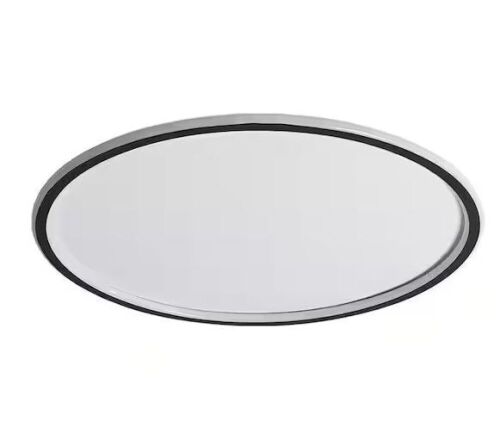 20" Modern Black LED Flush Mount Ceiling Light - Lot 388