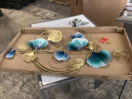 Metal Ginkgo Leaf Wall Art  - Lot 468