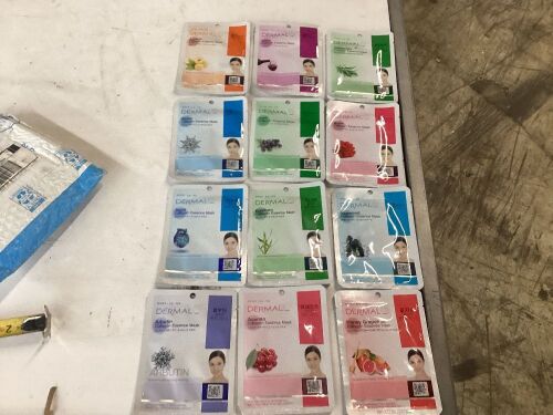 Lot of (12) Dermal Collagen Essence Face Masks - Lot 517