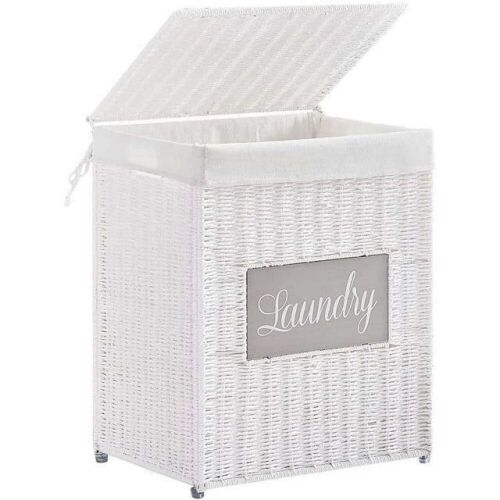 Mxfurhawa Laundry Hamper with Lid, White - Lot 498
