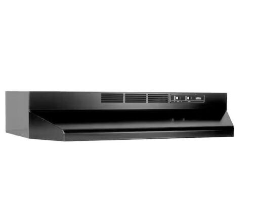 Broan-NuTone 41000 Series 30 in. Ductless Under Cabinet Range Hood with Light in Black  - Lot 393