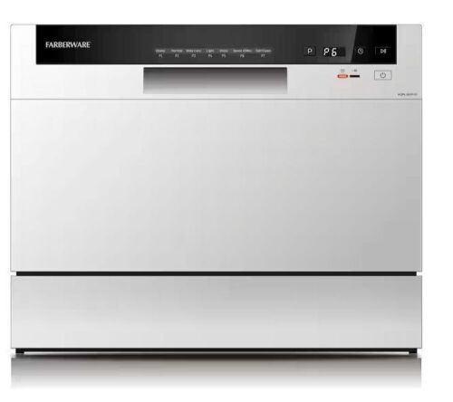 Farberware 21 in. White Digital Portable 0120-volt Dishwasher with 7-Cycles with 6-Place Settings Capacity - Lot 21