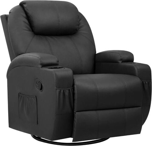 Swivel Rocker Recliner with Massage and Heating Functions - Lot 56