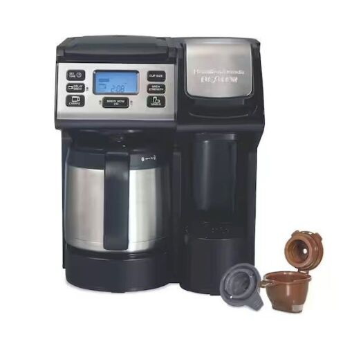 Hamilton Beach FlexBrew Trio 12-Cup Black and Stainless Steel Coffee Maker with Thermal Carafe  - Lot 626