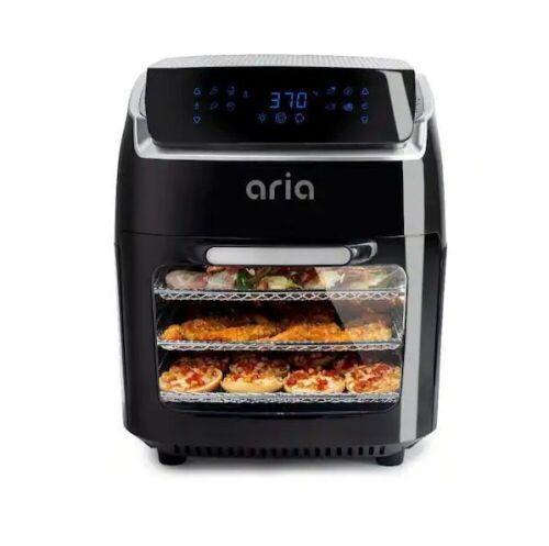 ARIA 10 qt. Black AirFryer with Recipe Book  - Lot 697