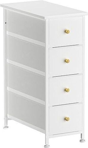 Narrow Dresser Storage Tower with 4 Fabric Drawers - Lot 114