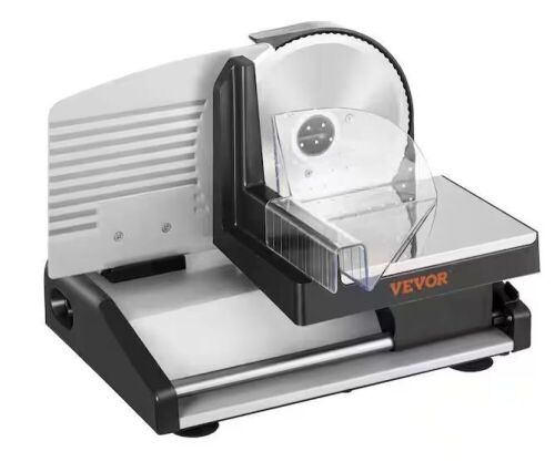 VEVOR 200W Electric Deli Slicer with Two 7.5 in. Stainless Steel Removable Blades - Lot 695