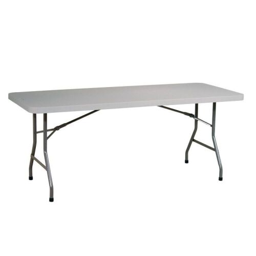 6" Resin Multi Purpose Table Light Gray - Lot 138