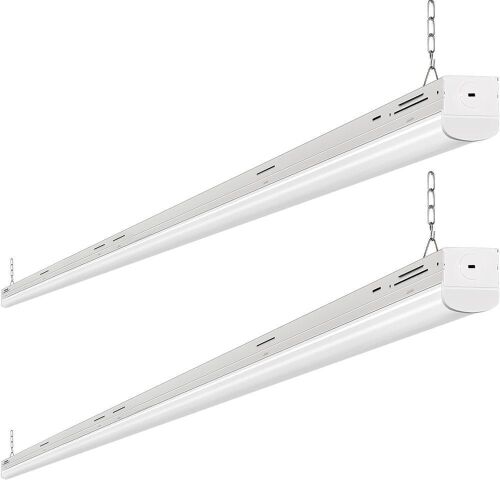 8FT LED Shop Light 65/75/90W 3500K/4000K/5000K CCT Selectable, 2 Pack  - Lot 76