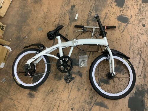Adultl Folding Mountain Bike 20" Wheels 7-Speed Drivetrain Double V-Brake - Needs Assembled & Adjusted - Lot 150