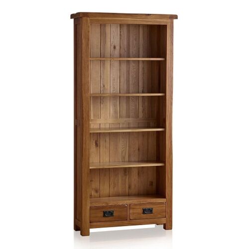 Original Rustic Solid Oak Tall Bookcase - Lot 79