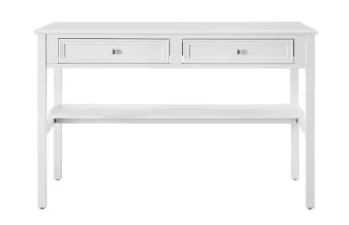 Bradstone 47.80 in. White Writing Desk - Lot 36