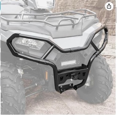 PRO Front Bumper for Polaris Sportsman 570 450H.O. 2021 2022 2023, Heavy Duty Combined Front Trail Brushguard Bumper Protector Accessories, Sturdy Steel Tube, - Lot 165