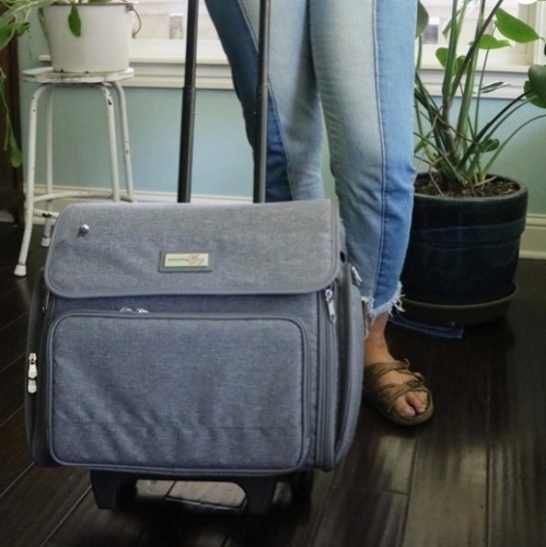 Everything Mary Deluxe Collapsible Rolling Craft Bag, Floral - Scrapbook Tote Bag with Wheels for Scrapbooking & Art - Travel Organizer Storage $104.99 - Lot 202