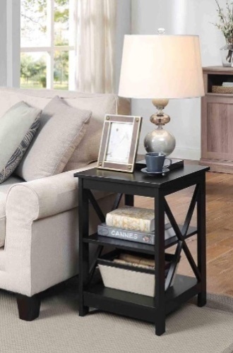 Convenience Concepts Oxford End Table with Shelves,15.75"D x 15.75"W x 24"H $111.95  - Lot 290