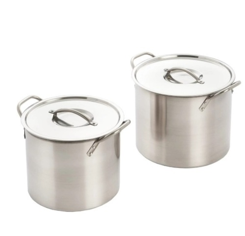 ExcelSteel 4 Piece Stock Pot Set 8QT & 12QT - Lot 301