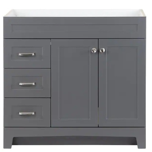 Thornbriar 36 in. W x 22 in. D x 34 in. H Bath Vanity Cabinet without Top in Cement $665.99 - Lot 15