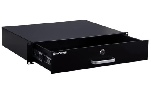 RackPath 2U Rack Mount Drawer for 19 Inch AV/Network/DJ Equipment Racks or Cabinets with Lock and Key $64.98 - Lot 95