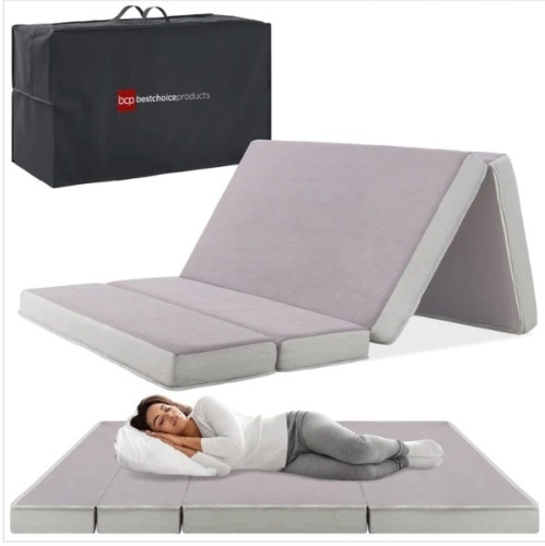 Folding Portable Mattress Topper w/ Plush Foam - 4in $190.99 - Lot 138