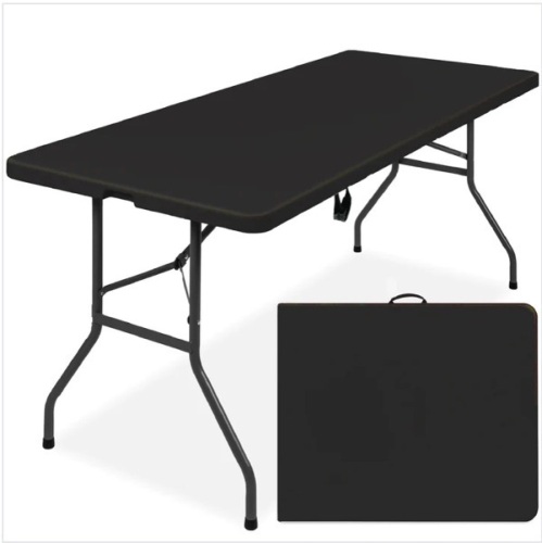 Portable Folding Plastic Dining Table w/ Handle, Lock - 6ft $128.99 - Lot 154