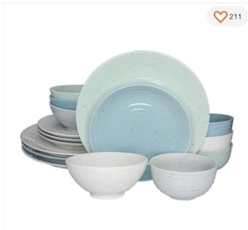 Siterra Artist's Blend 16-Piece Casual Mixed Stoneware Dinnerware Set (Service for 4) - Lot 240b