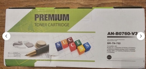 Premium Toner Cartridge AN-BO760-V3 compatible with Brother BR-TN-760 (Case of 10) - Lot 166