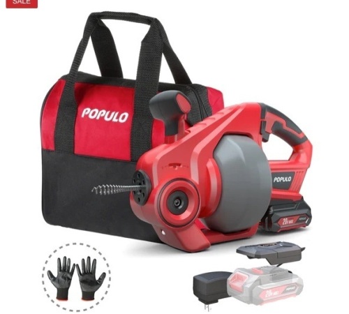 Populo tools20V DRAIN AUGER KIT, 25FT $100.00 - Lot 325