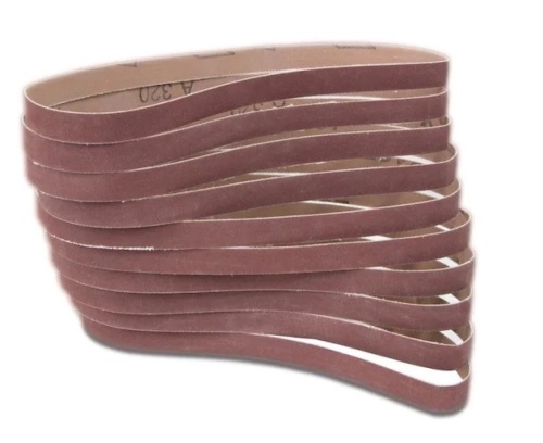 120-Grit 1/2 in. x 18 in. Sanding Belt Sandpaper (10-Pack) - Lot 349