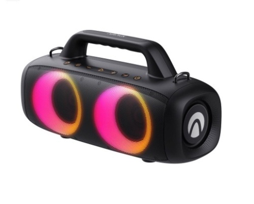 AirAux AA-DH1 50W TWS bluetooth V5.1 Speaker 360 Bass 4500mAh Battery RGB Effect IPX5 Waterproof 2.0KG Lightweight Outdoors Travel Wireless Soundbox - Lot 382