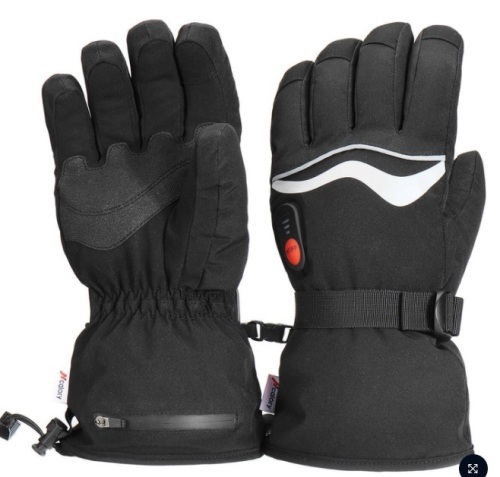 HG-02 Black Electric Heated Gloves, Waterproof Warm 1Pair size medium - Lot 386