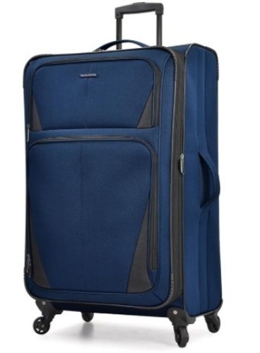 U.S. Traveler Aviron Bay Expandable Softside Luggage with Spinner Wheels, Navy, 30-Inch - Lot 389
