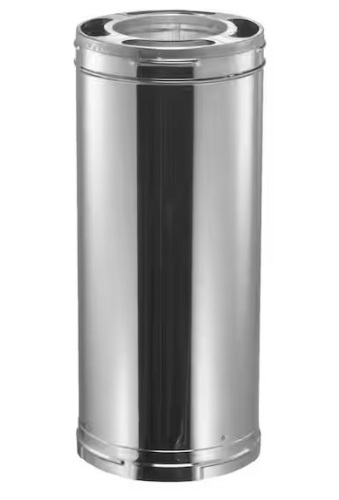 DuraPlus 6 in. x 12 in. Stainless Steel Triple-Wall Chimney Stove Pipe - Lot 628