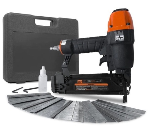 WEN 61723K 18-Gauge 3/8-Inch to 2-Inch Brad Nailer with Carrying Case and 2000 Nails $47.66 - Lot 376