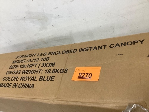STRAIGHT LEG ENCLOSED INSTANT CANOPY - Lot 9270