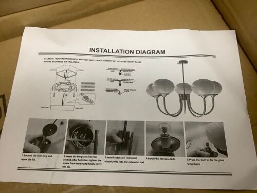 Hanging Light Fixture - Lot 9513